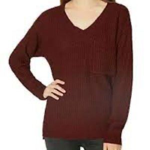 Sanctuary Amare Patch Pocket Sweater In Scarlet